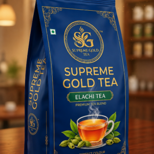Supreme Gold Cardamom Elaichi Infused Tea Powder Pack